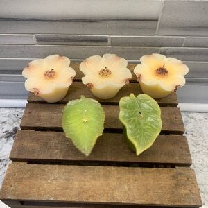 Miniature Floral and Leaf Candles